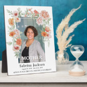 In Love Memory Floral Foto Beerdigung Gedenkstätte Fotoplatte (Seite)