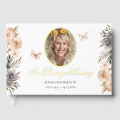 In Love Memory Floral Foto Gästebuch (Vorderseite)