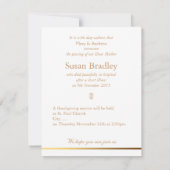 In Love Memory Floral Memorial Beerdigung Service Einladung (Rückseite)