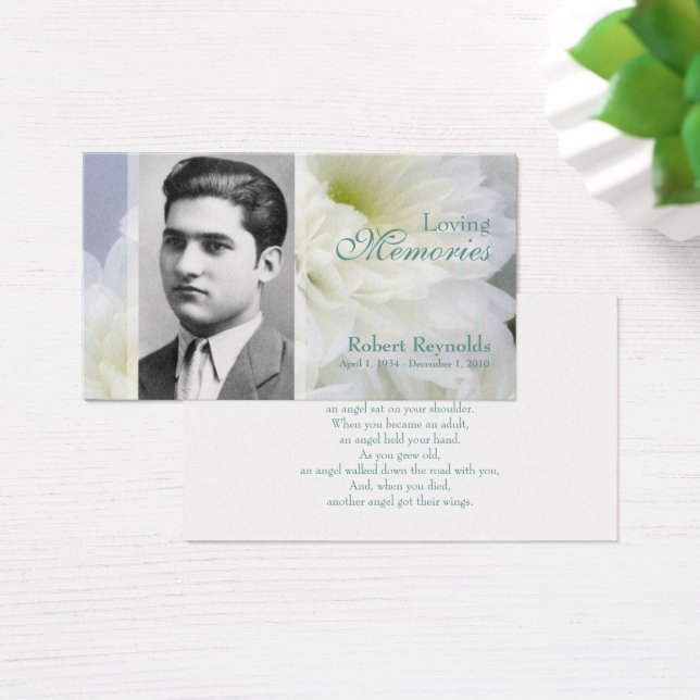 In Love Memory Floral Memorial Card (Schreibtisch)
