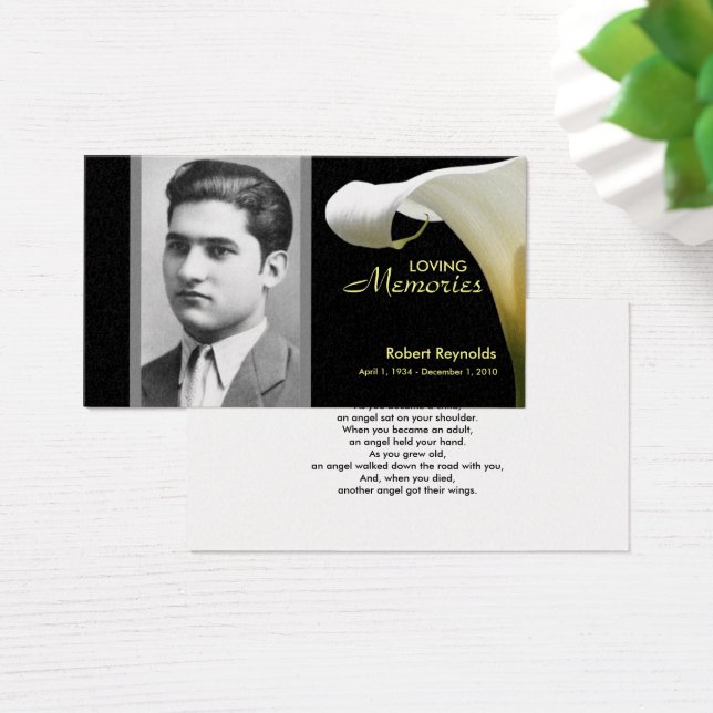 In Love Memory Floral Memorial Card (Schreibtisch)