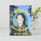 In Love Memory Forest Memorial Card Einladung (Stehend Vorderseite)