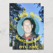In Love Memory Forest Memorial Card Einladung (Vorne/Hinten)