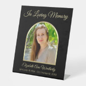 In Love Memory Foto auf Black Sockelschild (Vorderseite)