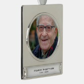 In Love Memory Foto Banner-Ornament Silber (Rechts)