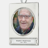 In Love Memory Foto Banner-Ornament Silber (Links)