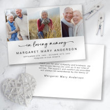 In Love Memory Foto Beerdigung Beileid Vielen Dank