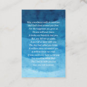In Love Memory Foto Beerdigung Blue Prayer Card Visitenkarte (Rückseite)