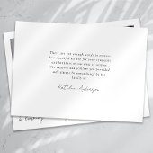 In Love Memory Foto Beerdigung Dankeskarte