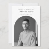 In Love Memory Foto Beerdigung Einladung (Vorderseite)