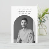 In Love Memory Foto Beerdigung Einladung (Stehend Vorderseite)