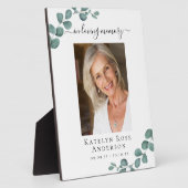 In Love Memory Foto Beerdigung Eukalyptus Memorial Fotoplatte (Seite)