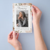 In Love Memory | Foto Beerdigung Gebet Flyer (Handgriff)