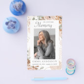 In Love Memory | Foto Beerdigung Gebet Flyer (Einzeln)