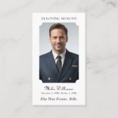 In Love Memory Foto Beerdigung Gedenkgebet Visitenkarte (Vorderseite)