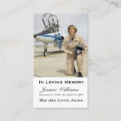 In Love Memory Foto Beerdigung Gedenkgebet Visitenkarte (Vorderseite)