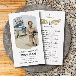 In Love Memory Foto Beerdigung Gedenkgebet Visitenkarte