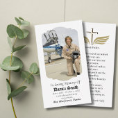 In Love Memory Foto Beerdigung Gedenkgebet Visitenkarte