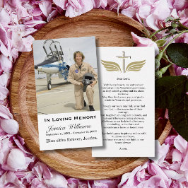 In Love Memory Foto Beerdigung Gedenkgebet Visitenkarte