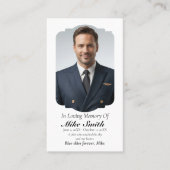 In Love Memory Foto Beerdigung Gedenkgebet Visitenkarte (Vorderseite)
