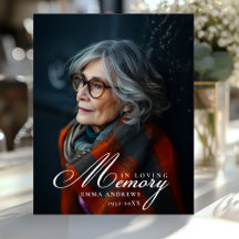 "In Love Memory" Foto Beerdigung Gedenkstätte