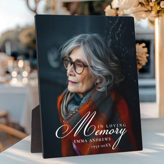 "In Love Memory" Foto Beerdigung Gedenkstätte Fotoplatte