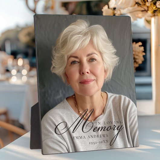 "In Love Memory" Foto Beerdigung Gedenkstätte Fotoplatte