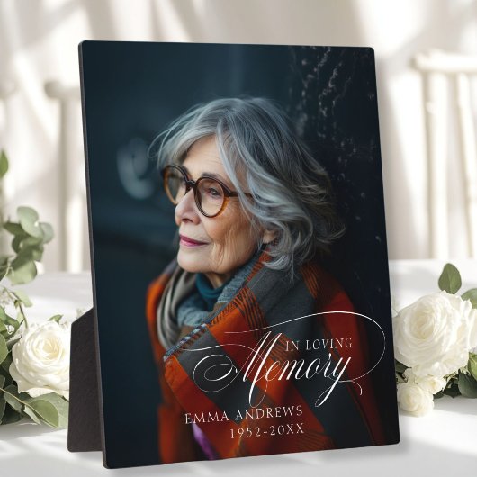 "In Love Memory" Foto Beerdigung Gedenkstätte Fotoplatte