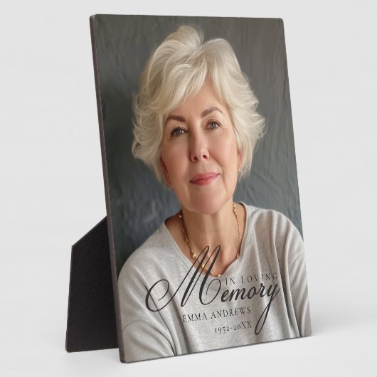 "In Love Memory" Foto Beerdigung Gedenkstätte Fotoplatte (Seite)