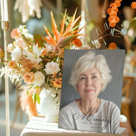 "In Love Memory" Foto Beerdigung Gedenkstätte Sockelschild