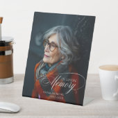 "In Love Memory" Foto Beerdigung Gedenkstätte Sockelschild (In SItu)