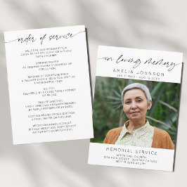 In Love Memory Foto Beerdigung Ordnung des Dienste Programm