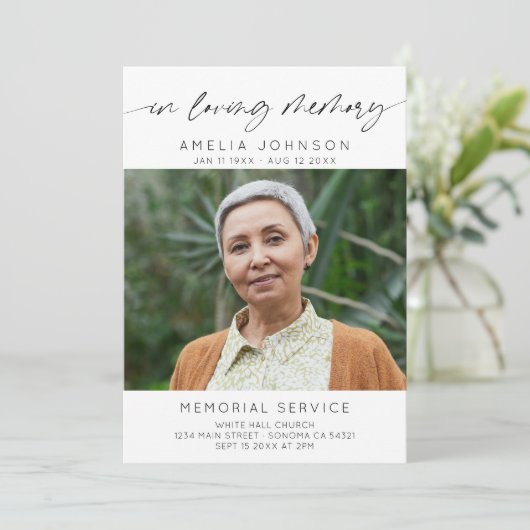 In Love Memory Foto Beerdigung Ordnung des Dienste Programm (Stehend Vorderseite)