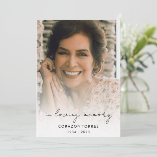 In Love Memory Foto Beerdigung Ordnung des Dienste Programm (Stehend Vorderseite)