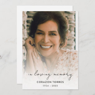 In Love Memory Foto Beerdigung Ordnung des Dienste Programm