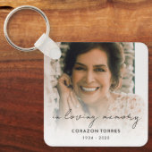 In Love Memory Foto Beerdigung Sake Schlüsselanhänger (Vorderseite)