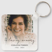 In Love Memory Foto Beerdigung Sake Schlüsselanhänger (Rückseite)