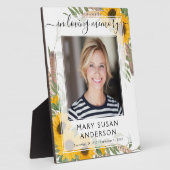 In Love Memory Foto Beerdigung Sonnenblumen Gedenk Fotoplatte (Seite)