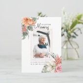 In Love Memory | Foto Beerdigungskarte (Stehend Vorderseite)