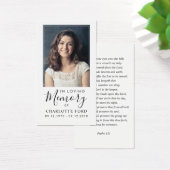 In Love Memory Foto Beerdigungskarte (Schreibtisch)