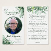 In Love Memory Foto Beerdigungskarte (Vorne & Hinten)