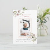 In Love Memory | Foto Beerdigungskarte (Stehend Vorderseite)