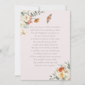 In Love Memory | Foto Beerdigungskarte Einladung (Rückseite)