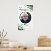 In Love Memory Foto Beerdigungskarte Poster (Küche)