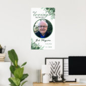 In Love Memory Foto Beerdigungskarte Poster (Heimbüro)