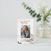 In Love Memory Foto Beerdigungskarte Visitenkarte (Stehend Vorderseite)