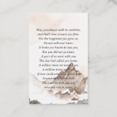 In Love Memory Foto Beerdigungskarte Visitenkarte (Rückseite)