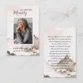In Love Memory Foto Beerdigungskarte Visitenkarte (Vorne/Hinten)