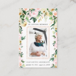 In Love Memory | Foto Beerdigungskarte Visitenkarte