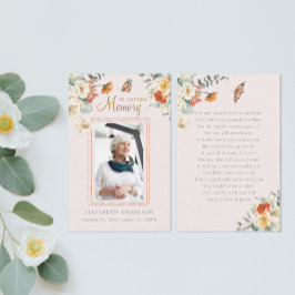 In Love Memory | Foto Beerdigungskarte Visitenkarte